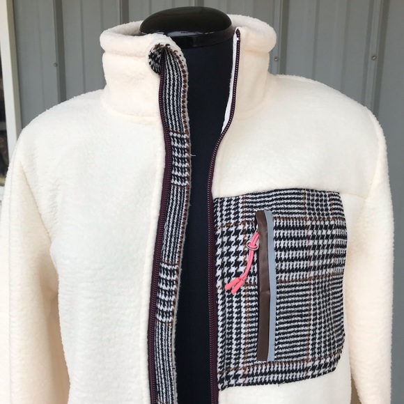 rm boutique Jackets & Blazers - Fleece Jacket Cream Sporty Coat Soft Cream